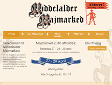 Tablet Screenshot of majmarked.dk